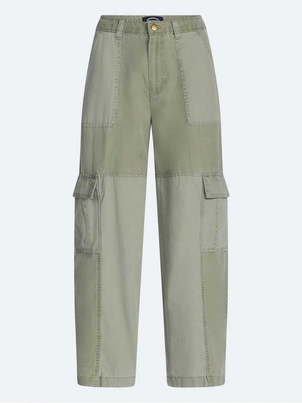 Scoop NYC Olive Cargo Barrel Pants